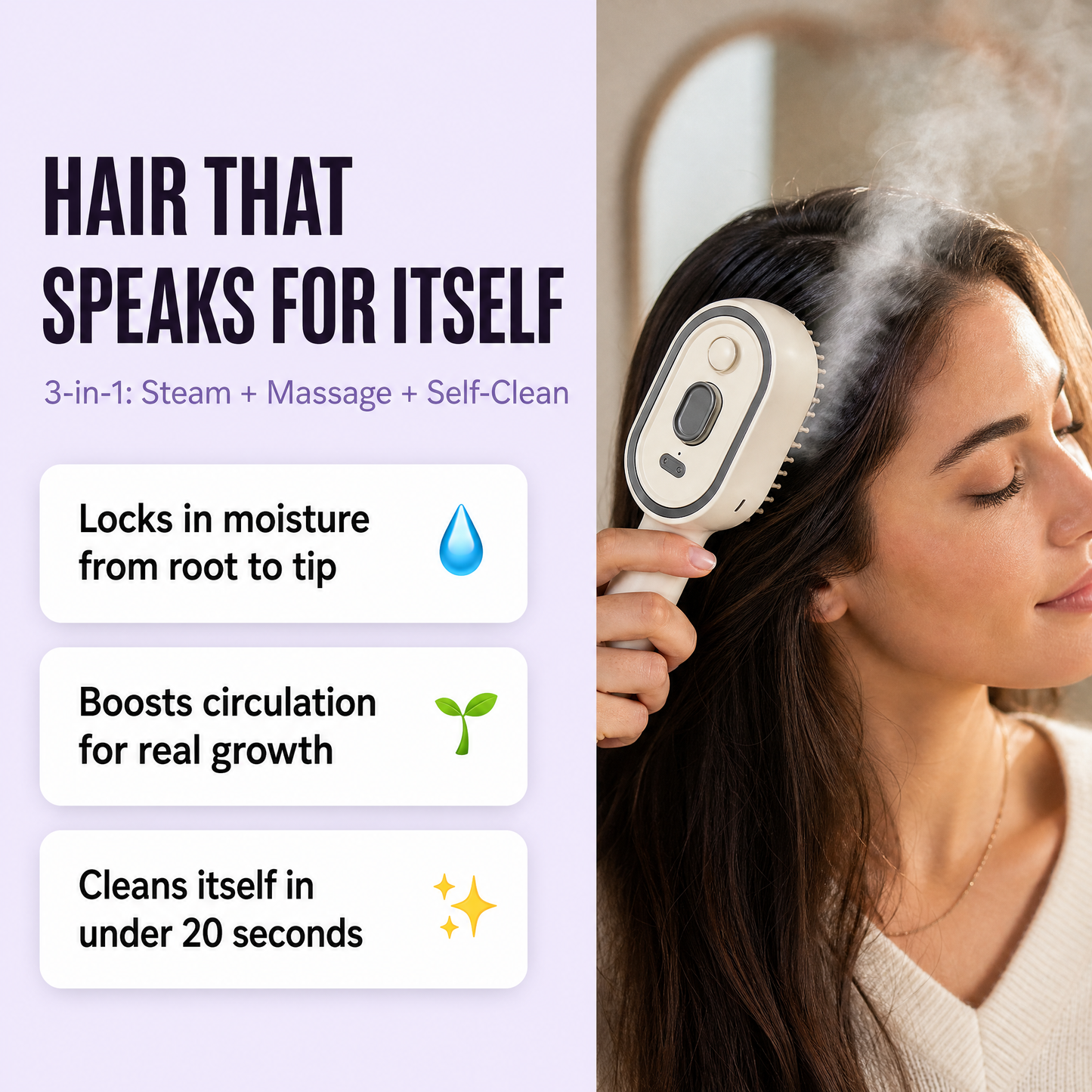 FloraFlow Hair Brush