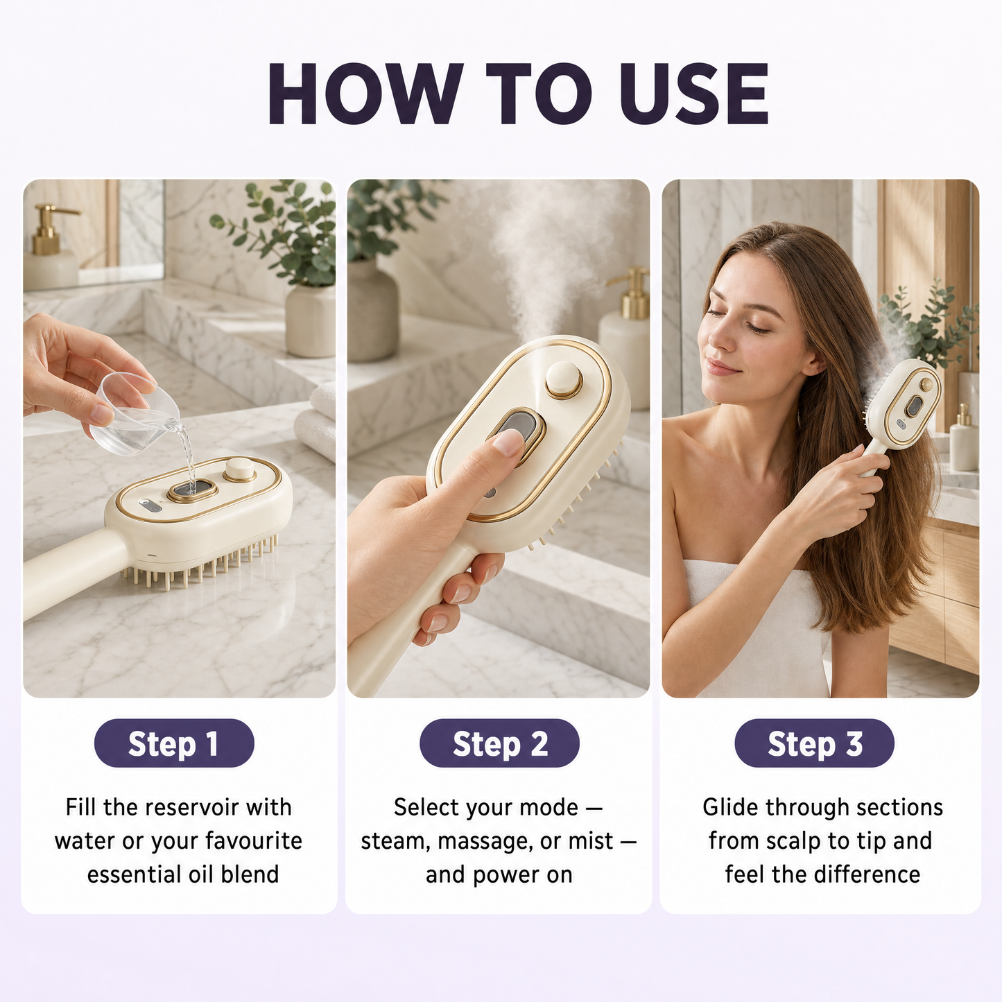 FloraFlow Hair Brush